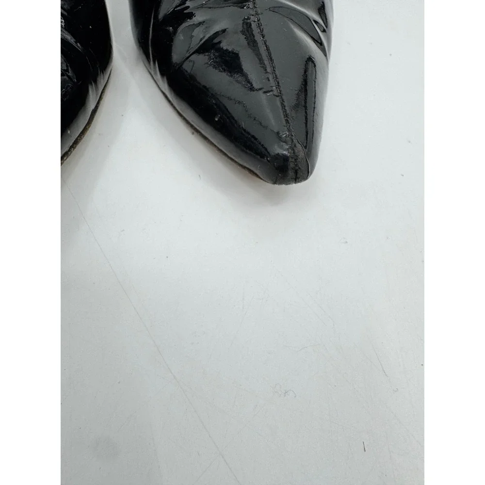 Anine Bing Ankle Boots Women Size 10 Black Pointed Toe Block Heel